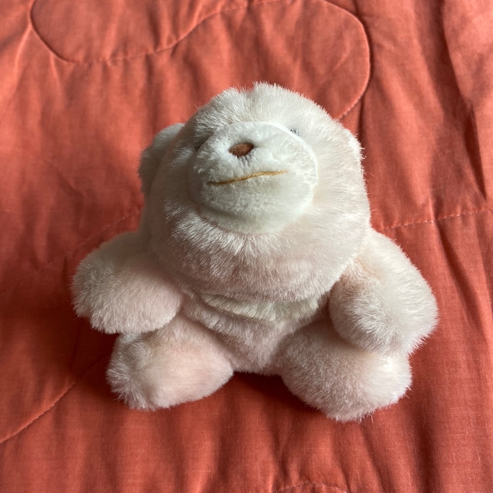 Gund Stuffed Bear Marked 1980 7" Tall Two Toned